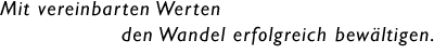Mit vereinbarten Werten
